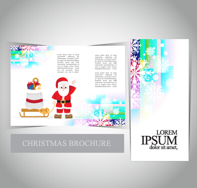 2015 Merry christmas brochure cover set vector 01