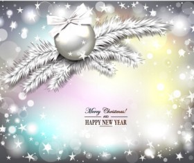 2015 New year and christmas baubles shiny background 03