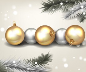 2015 New year and christmas baubles shiny background 04