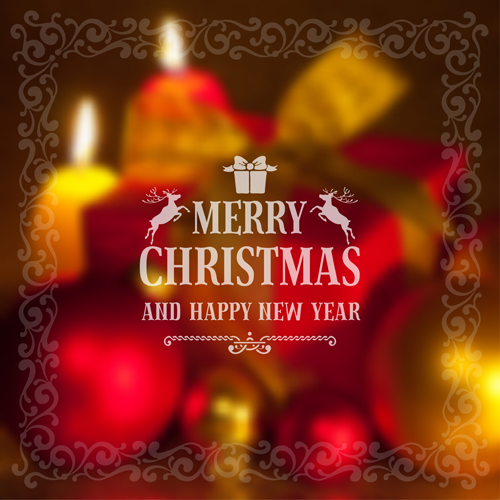 2015 christmas and new year blurred backgrounds vector 01