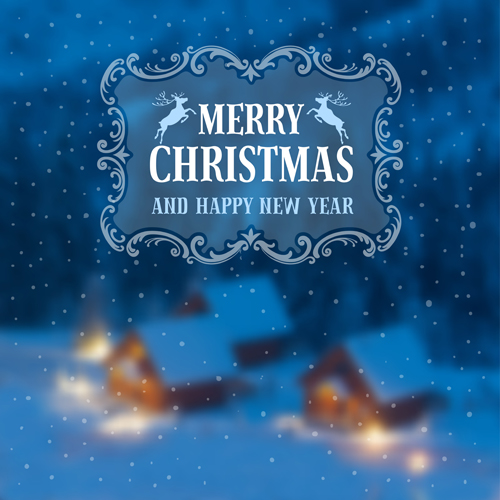 2015 christmas and new year blurred backgrounds vector 02