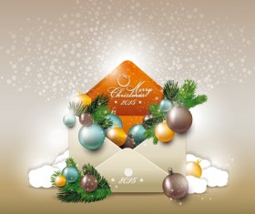 2015 christmas envelope shiny background vector 01