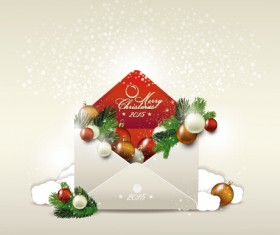 2015 christmas envelope shiny background vector 02
