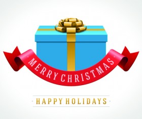2015 christmas gift box shiny background vector 01