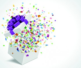 2015 christmas gift box shiny background vector 03