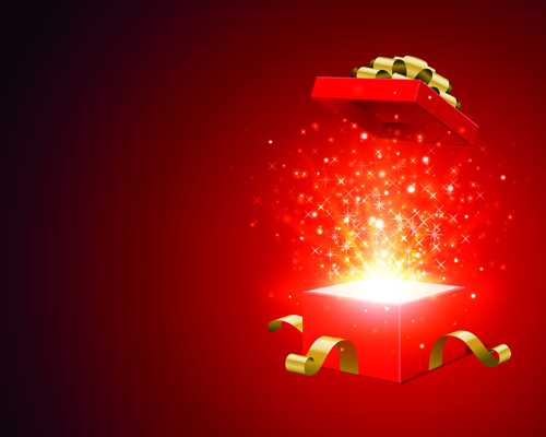 2015 christmas gift box shiny background vector 04