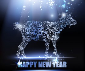 2015 new year for goat creative background vector 01