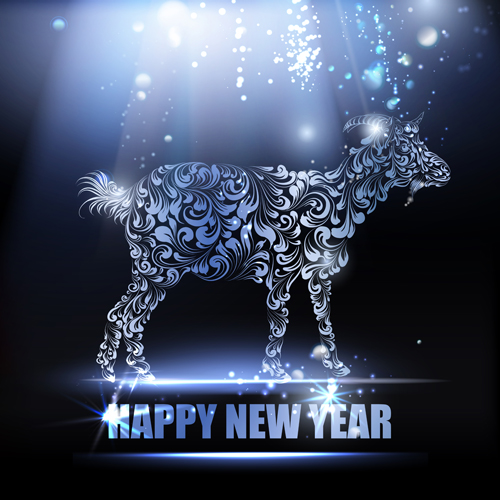 2015 new year for goat creative background vector 01
