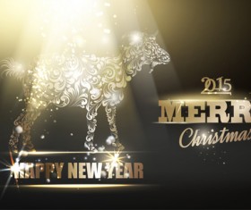 2015 new year for goat creative background vector 02
