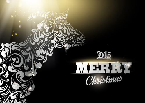 2015 new year for goat creative background vector 03