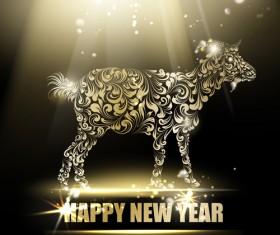 2015 new year for goat creative background vector 04