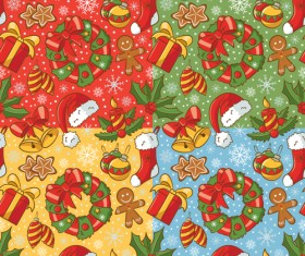 2015 xmas patterns seamless vector set 01