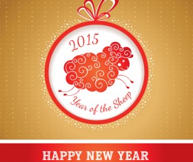 2015 year of the sheep vectors background 02