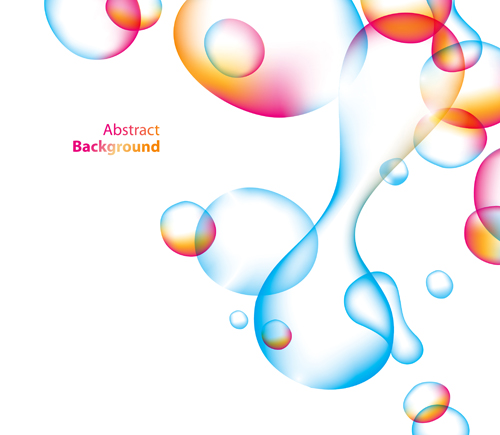 Abstract color bubble vector background