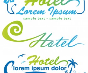 Abstract hotel logos vector material