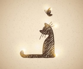 Art kittens vector backgrounds 01