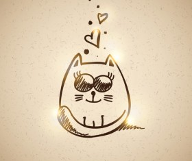 Art kittens vector backgrounds 02