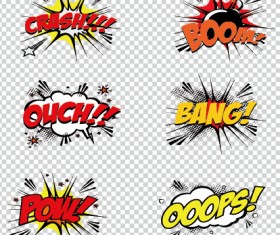 Art objects comics logos vector 01