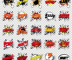 Art objects comics logos vector 05