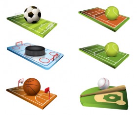 Ball and ball field vector graphics