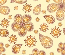 Beautiful floral seamless pattern vector material