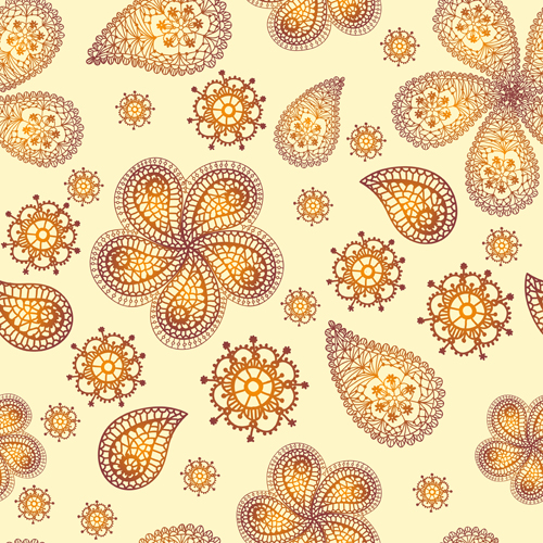 Beautiful floral seamless pattern vector material