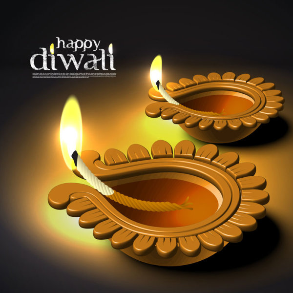 Beautiful happy diwali backgrounds vector 01