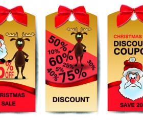 Best christmas sale discount tags vector 01