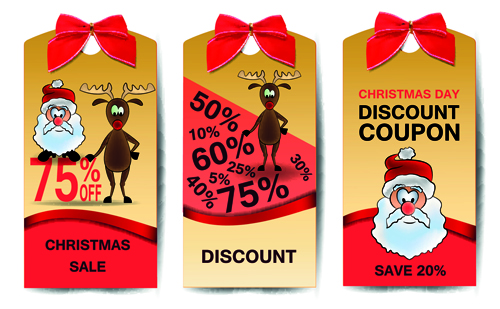 Best christmas sale discount tags vector 01