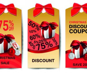 Best christmas sale discount tags vector 02