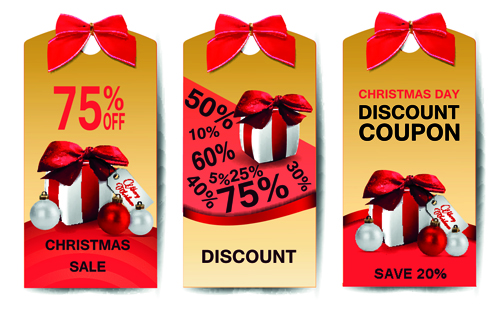 Best christmas sale discount tags vector 02