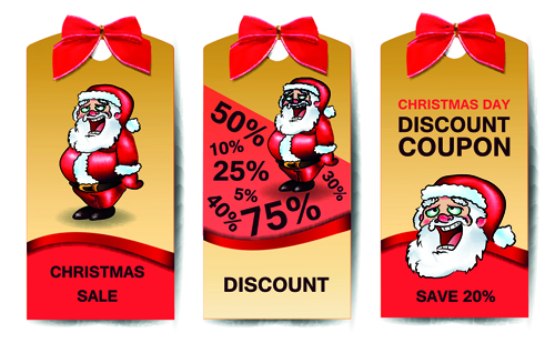 Best christmas sale discount tags vector 03