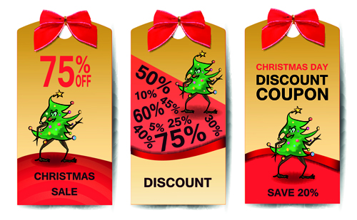 Best christmas sale discount tags vector 04