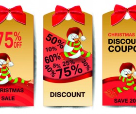 Best christmas sale discount tags vector 05