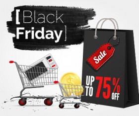 Black friday sale background creative vector 04