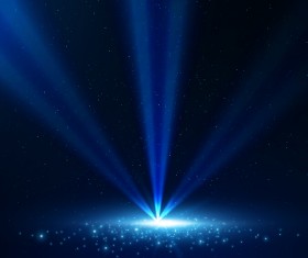 Blue galaxy elements background vector