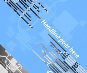 Brochures and flyers blue tech cover 03