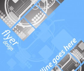 Brochures and flyers blue tech cover 04