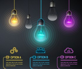 Bulb idea black business template vector 05
