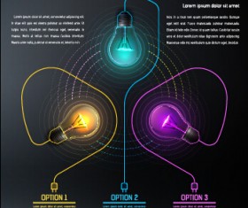 Bulb idea black business template vector 07