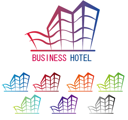 Business hotel logos design vector