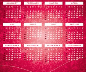 Calendar 2015 modern style vector set 01
