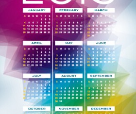 Calendar 2015 modern style vector set 08