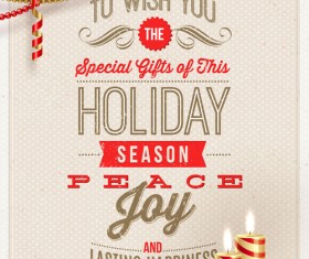 Candles and ribbons holiday background vector