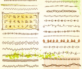 Cartoon floral border and frame vector material 02