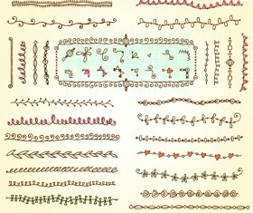 Cartoon floral border and frame vector material 03