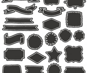 Chalk framework with ribbon vector