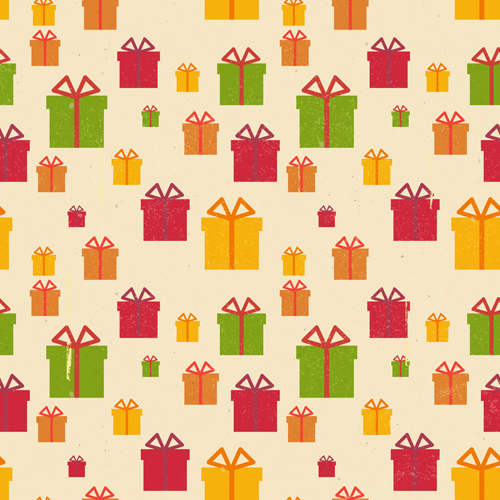 Christmas gift box vector seamless pattern vector 02