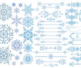Christmas snowflake ornaments elements vector 01
