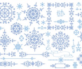 Christmas snowflake ornaments elements vector 03